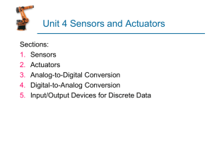 sensors, actuators, and other control system components