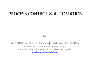 PROCESS CONTROL & AUTOMATION