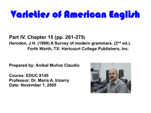 Varieties of American English