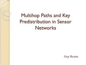 Multihop Paths and Key Predistribution in Sesor Networks