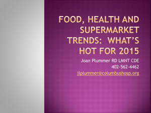 Food, health and supermarket trends