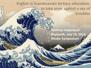 English in Scandinavian tertiary education