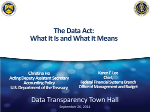 DATA Act Implementation Overview