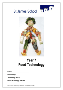 Year 7 Food Booklet v3 12.12.12