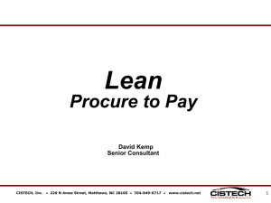 Lean Procure to Pay & Supplier Portal 10-12-10