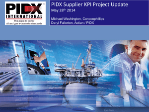 Supplier KPI Michael Washington- Project Update - May 278th