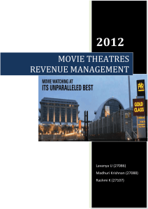 movie theatres revenue management