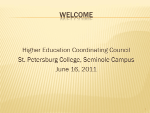 St. Petersburg College - Higher Education Coordinating Council