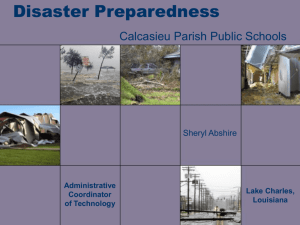CPSB Disaster Preparedness Presentation