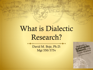 What is Dialectic Research