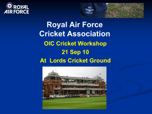 station cricket - Royal Air Force