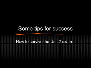 Tips for Success on Paper 2