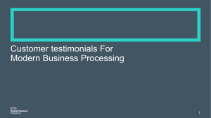 Customer testimonials For Modern Business Processing