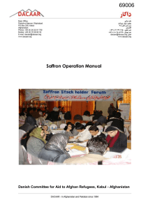 Saffron Operational Manual - Documents & Reports