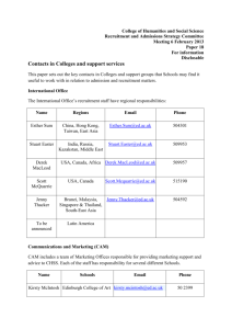 CHSS RASC PAper 18 Contacts - College Recruitment and