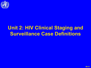 Unit 2: Overview of HIV/AIDS Case Reporting