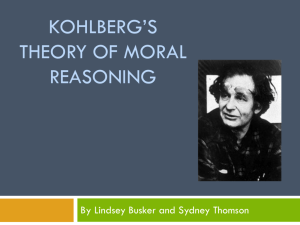 Kohlberg*s theory of moral development