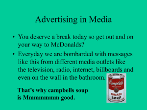 PowerPoint Presentation - Advertising in Media