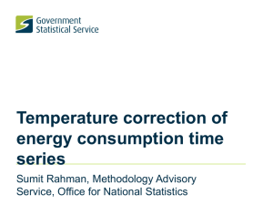 Temperature Correction of Energy Consumption Time Series