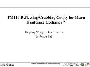 TM110 Cavity for Emittance Exchange