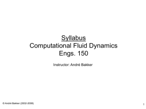 Syllabus Applied Computational Fluid Dynamics