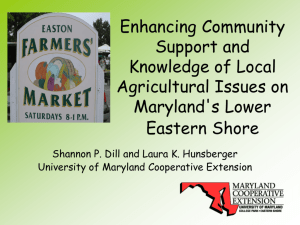 Enhancing Community Support of Local Ag Issues