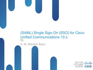 SAML SSO - Cisco Support Community