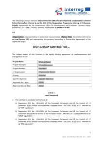 ERDF Subsidy Contract - SI