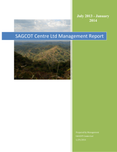 SAGCOT Centre Ltd Management Report