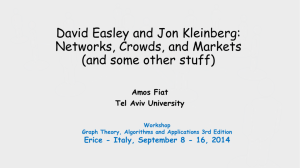 David Easley and Jon Kleinberg: Networks, Crowds, and Markets