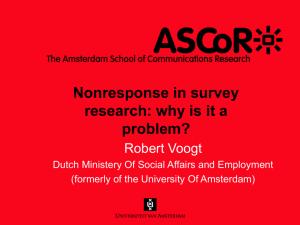 Nonresponse in Survey Research
