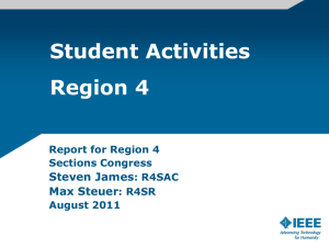 Region 4 Student Activities Report