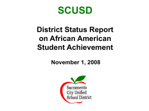 Sacramento City Unified School District presentation before the