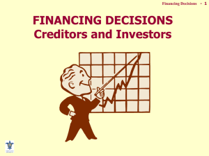 Financing decisions