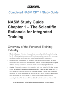NASM Study Guide Chapter 7 – Flexibility Training