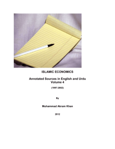 Islamic Economics: Annotated Sources in English and Urud Vol. 4
