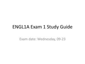 ENG101 Exam 1 Study Guide