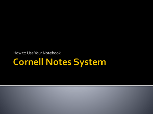 Cornell Notes System