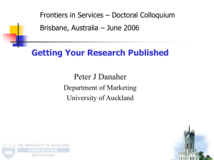 Getting Your Research Published