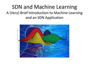 Applicability of Machine Learning to SDN