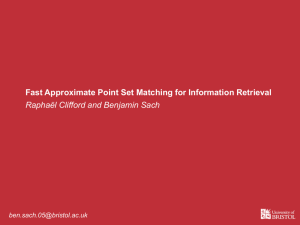 Fast Approximate Point Set Matching for Information Retrieval