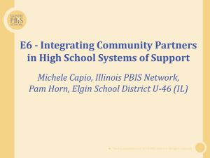 Integrating Community Partners in High School Systems of Support