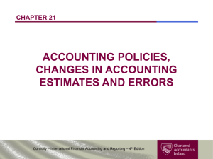 Changes in Accounting Policies - Chartered Accountants Ireland