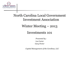 NCLGIA Investments 101 B(Lee) - North Carolina Local Government