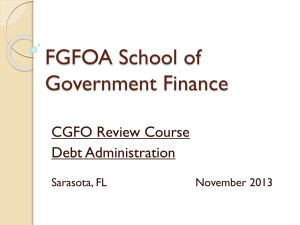FGFOA School of Government - Florida Government Finance
