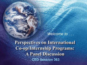 Perspectives on International Co-op/Internship Programs: A Panel