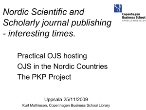 OJS in the Nordic countries
