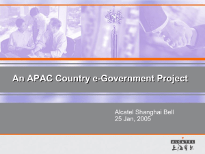 an Apac Country Egovernment Project