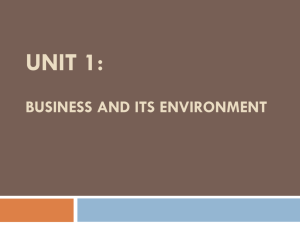 Business and Its Environment