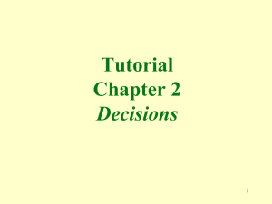 Multiple Choice Tutorial Chapter 2 Some Tools of Economics Analysis